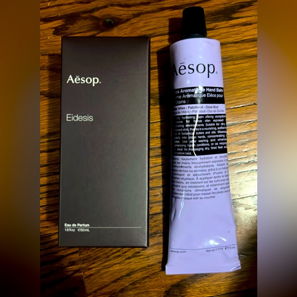 BRAND NEW. Aēsop Bundle. Eidesis Fragrance and Eleos Hand Cream sealed.